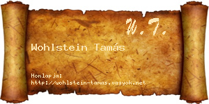 Wohlstein Tamás névjegykártya